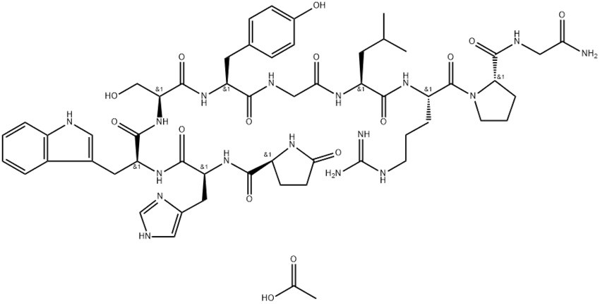 Gonadorelin acetate structural formula Gonadorelin acetate structural formula